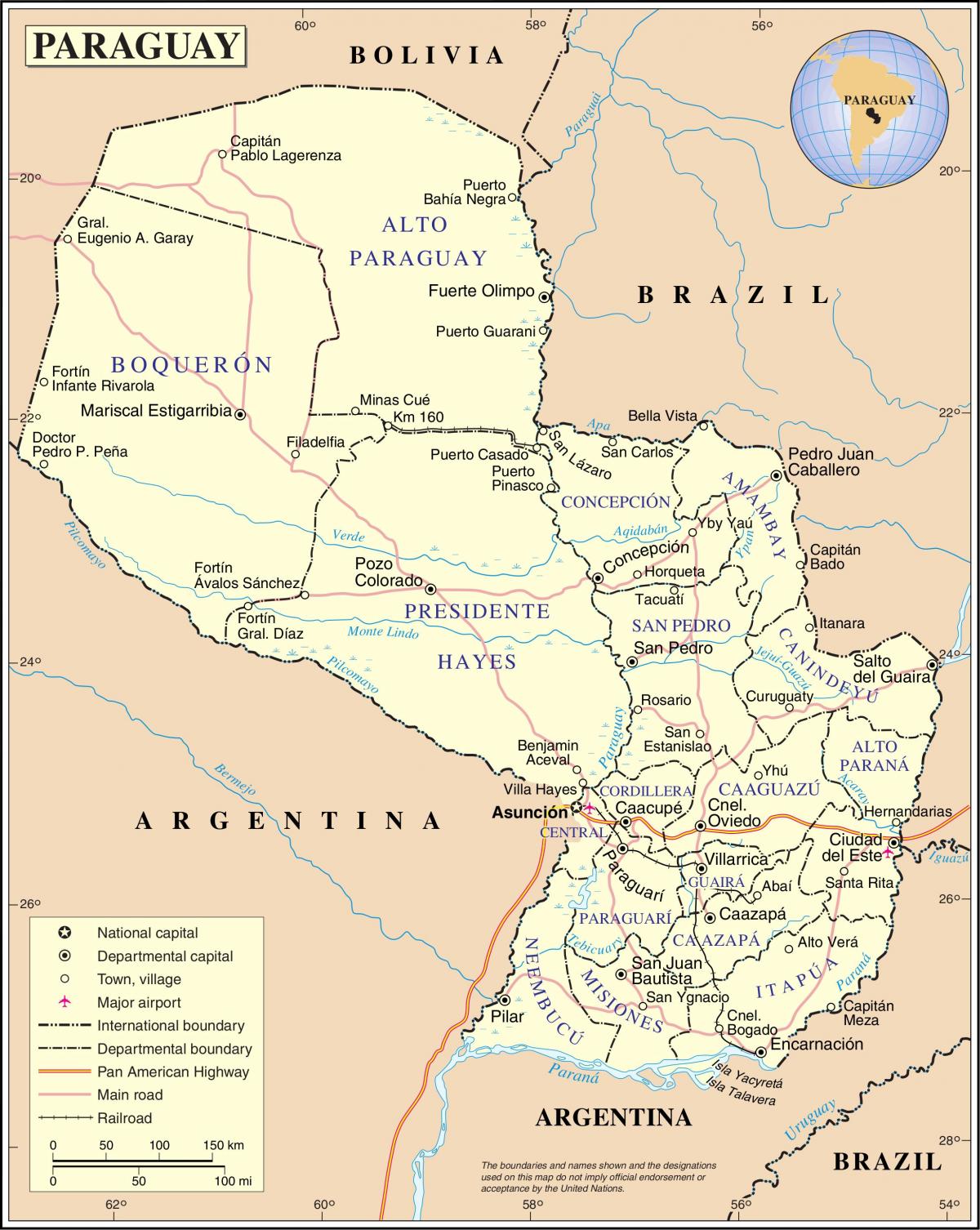 מפה של cateura פרגוואי 