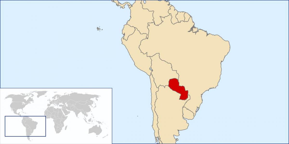 פרגוואי מיקום על מפת העולם