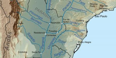 מפה של נהר פרגוואי